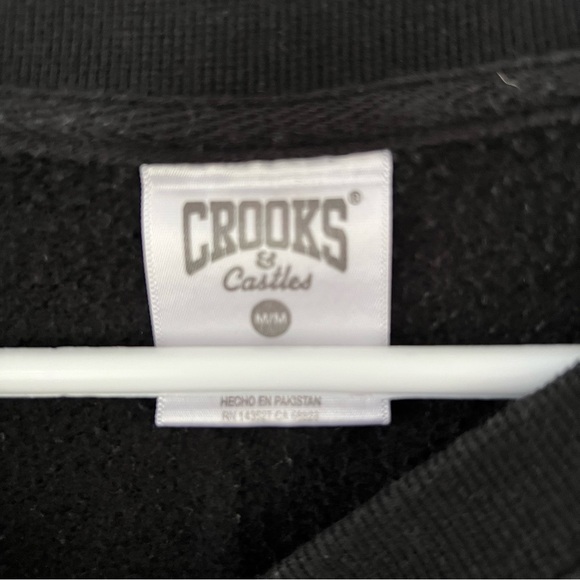 Crooks & Castles Crewneck Sweatshirt Rose Black Size Medium - Picture 5 of 7